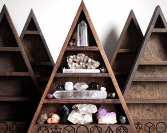 The Original Sacred Geometry Triangle Shelf for Crystal Display