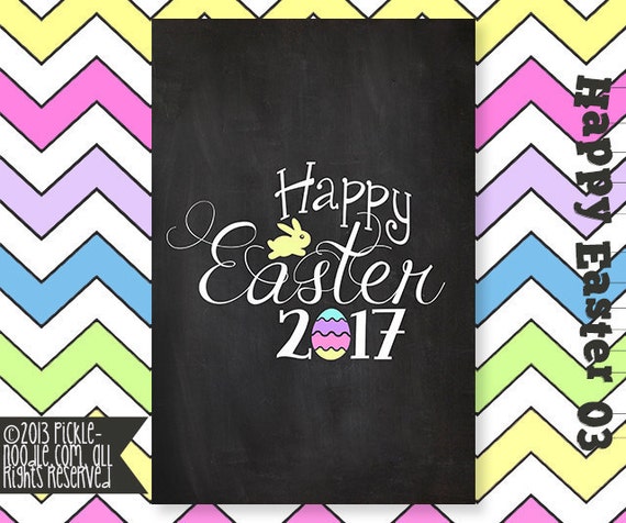 Items similar to Happy Easter - Easter Decor - Easter Chalkboard