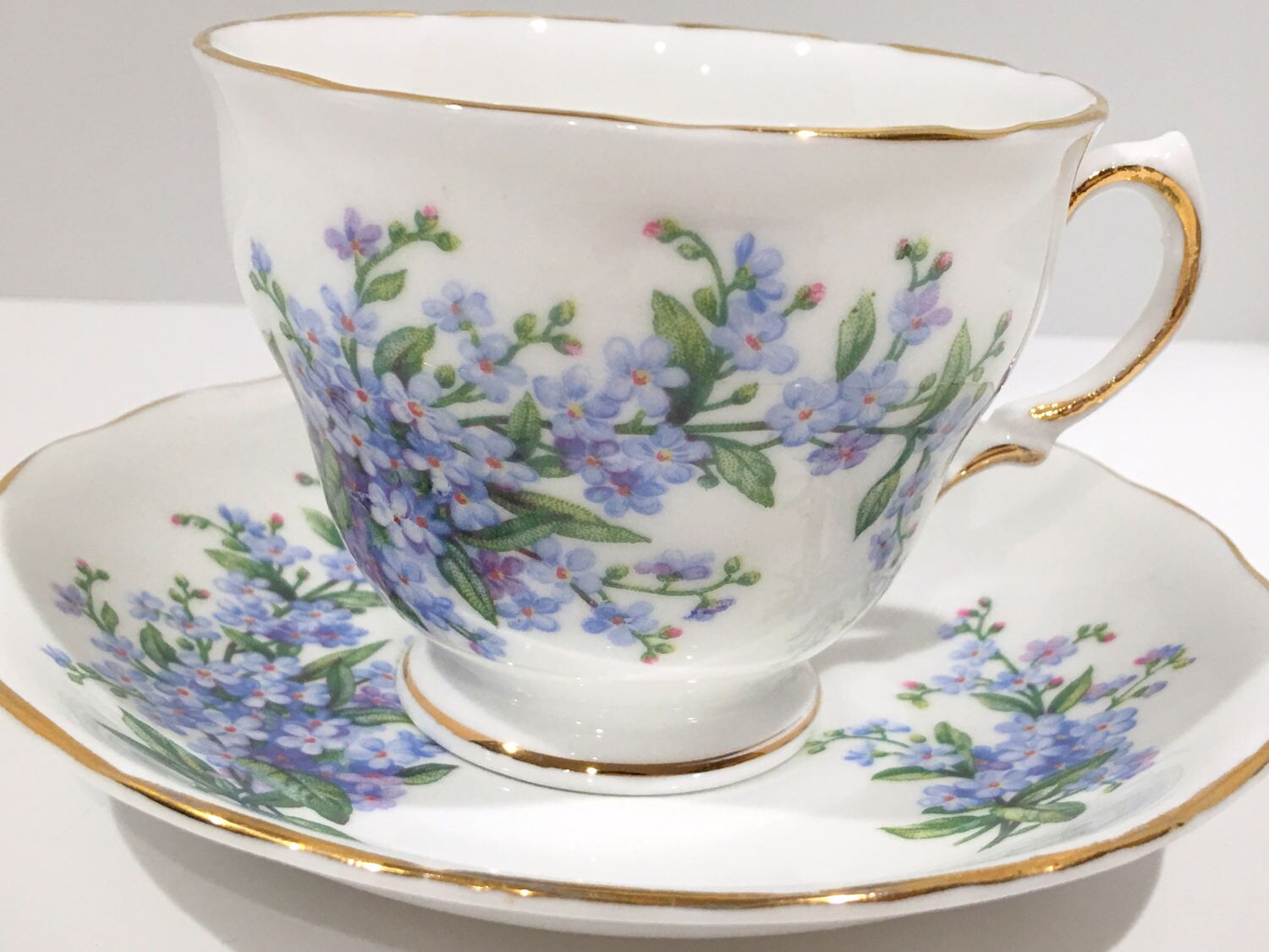 Me Knot Tea Cup and Saucer, Royal Vale Bone China Tea Cups
