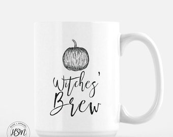 Witches Brew, Halloween Mug, Autumn Mug, 15oz Mug, Fall Coffee Mug, Pumpkin Latte, Gift
