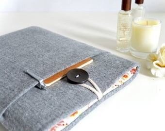 Herringbone Floral Kindle Case, Kindle Sleeve, Kindle Cover, Kindle Paperwhite, Kindle Voyage, Amazon Fire, or Custom Size