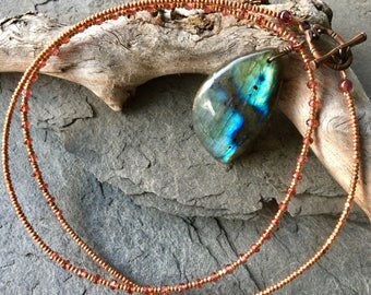 Labradorite and Copper Necklace