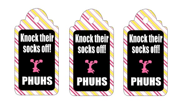 items-similar-to-knock-their-socks-off-cheer-favor-tags-12-personalized