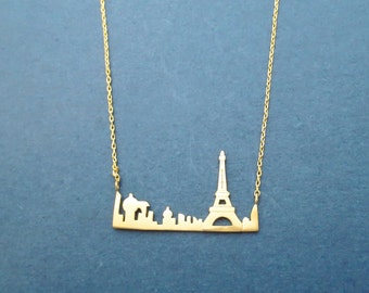 My Petit Paris, Paris, City, Gold, Silver, Necklace, France, Eiffel, Tower, The Eiffel Tower, Necklace, Birthday, Lovers, Friendship, Gift