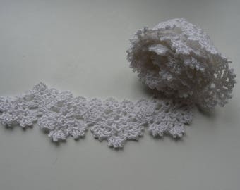White cotton lace trim 1 m