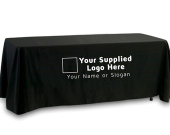 Your Supplied Logo Premium Tablecloth (Single Color Logo)