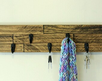 Rustic Key Holder, Key Rack, Hat Rack