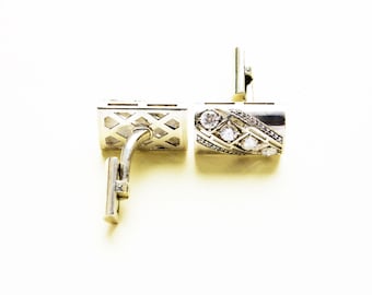 Silver 925 cufflinks with CZ