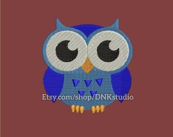 Cute Owl Embroidery Design - 5 Sizes - INSTANT DOWNLOAD