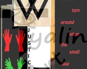 Poster Adinkra symbol Justice with quote. 17" x 23"