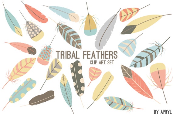Download Tribal Feathers Clipart Aztec Pastel Clip Art Commercial ...