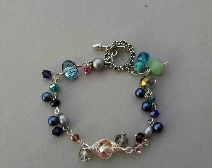Colorful Bracelet, Multicolor bracelet, Multicolor jewelry, Colorful jewelry, Czech jewelry, Multicolor jewelry, Bohemian bracelet