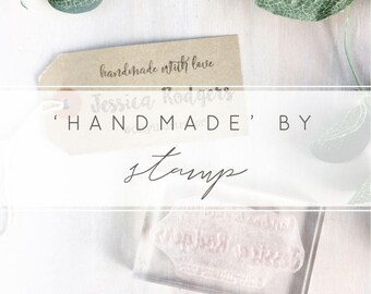 Custom Handmade By Stamp | Handmade With Love Stamp - Handmade Business Stamp