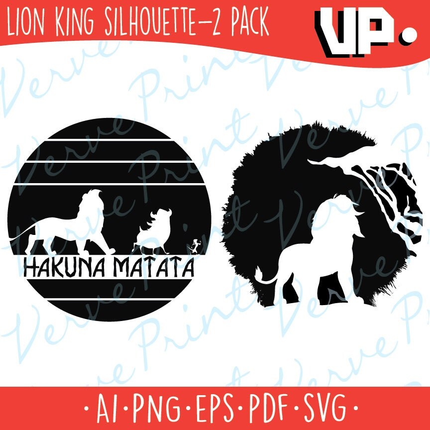 Download Lion King Silhouette Svg Ai Eps Pdf Cutting file Circle