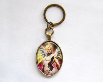 overwatch mercy keychain