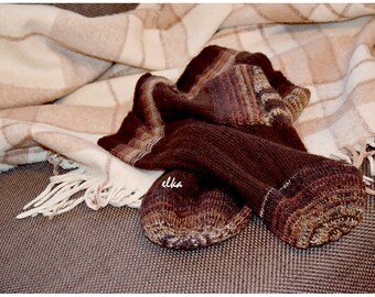 Knitted socks Bitter Chocolate / Носки вязаные "Горький шоколад"