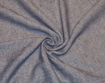 Herringbone Flannel Shirting from Japan // Blue and White Herringbone Fabric // Flannel Fabric by the yard