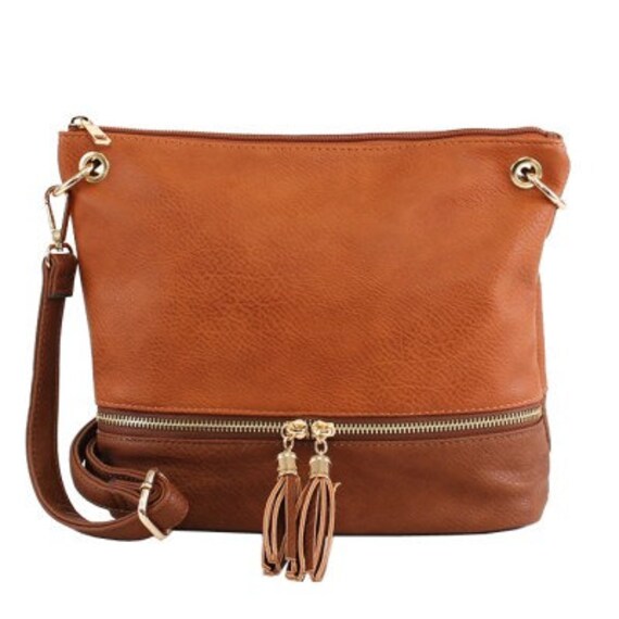 Monogrammed Leather purse Personalized crossbody purse