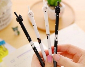 Cute White Cat Pen Kawaii Gel Pen