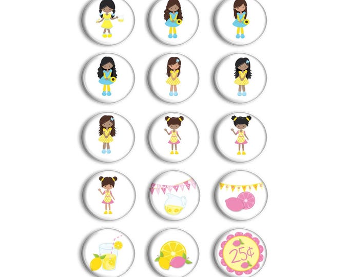 Lemonade Fridge Magnets - Lemonade Party - Party Favors - Party Gifts - Gift for Girls - Yellow Magnets - Lemon Magnets - Lemonade Stand