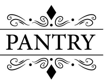 Pantry Decal Pantry Sign Pantry Door Decal Pantry Sticker Pantry Vinyl Pantry Decal For Door Glass Pantry Wall Decal