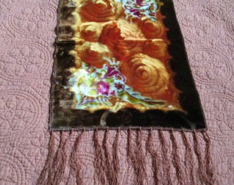 Vintage Multicolored Velvet Table Runner