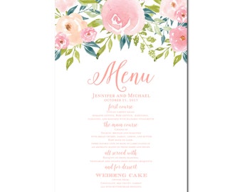 Printable Wedding Menu Sign, Wedding Printable Menu Sign, Wedding Menu Poster, Wedding Sign, Wedding Menu Board, Menu Poster #CL281