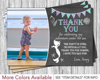 Mermaid Thank You Card - Under the Sea Thank You Card