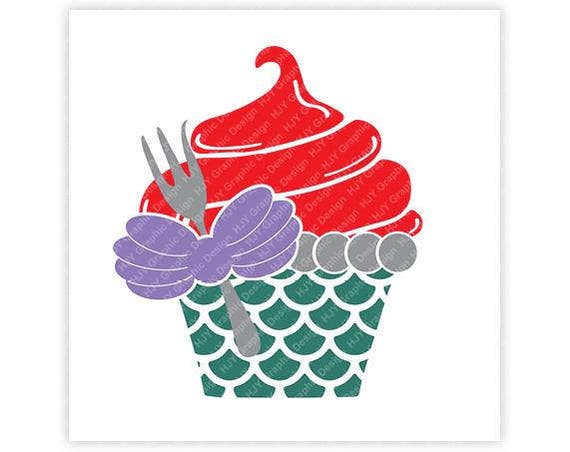 Download Disney Little Mermaid Ariel Dinglehopper Fork Cupcake