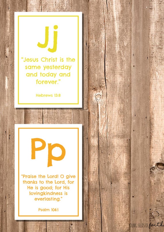 alphabet abc bible verse flashcard set printable pdf