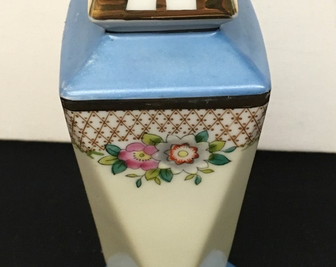 Storewide 25% Off SALE Vintage Hand Painted Noritake Porcelain Muffineer Sugar Shaker Featuring Gold Trim Floral Design