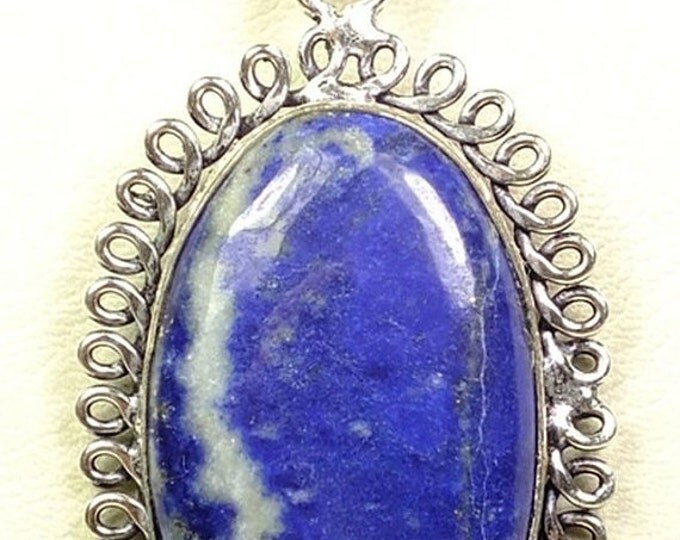 Storewide 25% Off SALE Very beautiful Lapis Blue Pendant Necklace on an 18" chain.