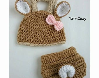 Baby Deer Outfit, Baby Deer Hat, Baby Girl Photo Outfit, Deer Costume, Newborn Deer Outfit, Baby Shower Girl Gift, New Baby Girl Gift