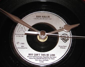 Van Halen why can't this be love 7" vinyl record clock