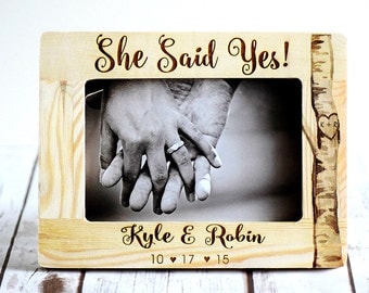 Engagement Gift, She Said Yes, Gift for couple, Engagement Frame, Engagement Gifts, She Said Yes! Wedding Gifts, Personalized Frame