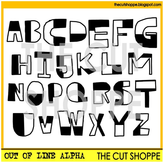 The Out of Line Alpha is an alphabet cut file set, that can be used on your scrapbooking and papercrafting projects.