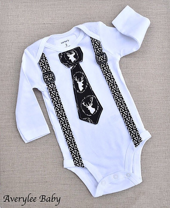 Baby Boy Clothes Deer Onesie Baby Body Suit Deer by AveryleeBaby