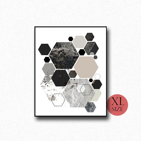 Geometric wall art print Abstract art print by PAINTxPRINT on Etsy
