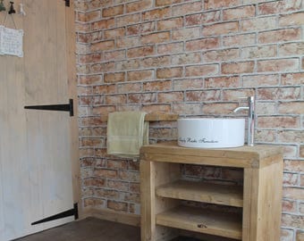 The Willow Wash stand Hand crafted rustic bathroom vanity unit The Willow Wash stand Hand crafted rustic bathroom vanity unit