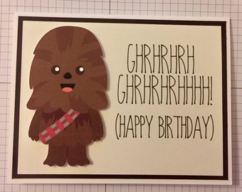 Carte danniversaire Disney Star Wars Chewbacca