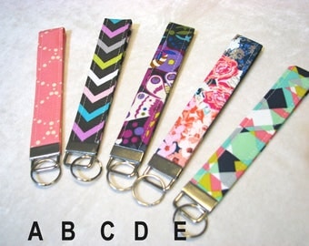 Key fob, wrist lanyard, key chain, keys, key fob wristlet, key bracelet, lanyard, fabric key fob, key fob chain, bracelet key chain