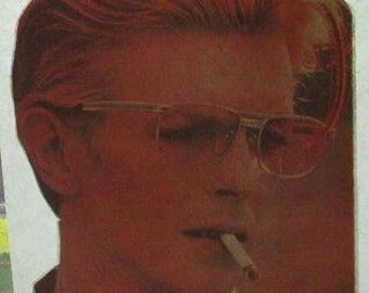 David Bowie T shirt Iron on Original 1970s decal Ziggy Stardust Rolling Stone magazine picture Vintage Starman Super Rare Bowie t-shirt