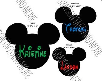 Personalized Mickey Head Disney Cruise Door Magnet (3 Sizes to Choose From)