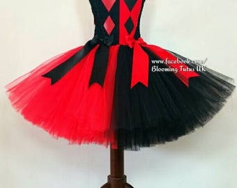 Original Harley Quinn inspired Tutu Dress-Birthday, Party, Photo Prop, Pageant, Fancy Dress, Suicide Squad