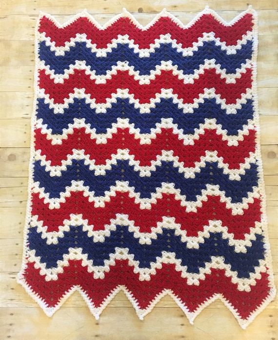 red white blue crochet patterns for afghan free