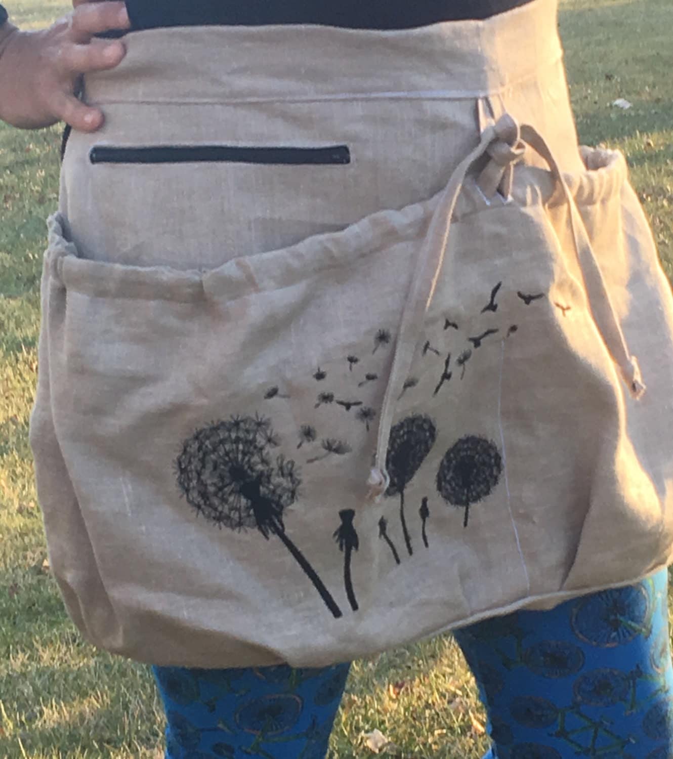 Half Apron 100 Linen Garden apron Gardener apron Deep