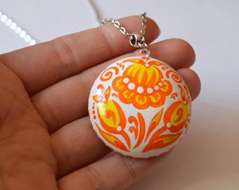 teens jewelry geometric necklace bridesmaid gift-for-mother appreciation gifts bridesmaid necklace orange bridesmaids jewelry orange pendant