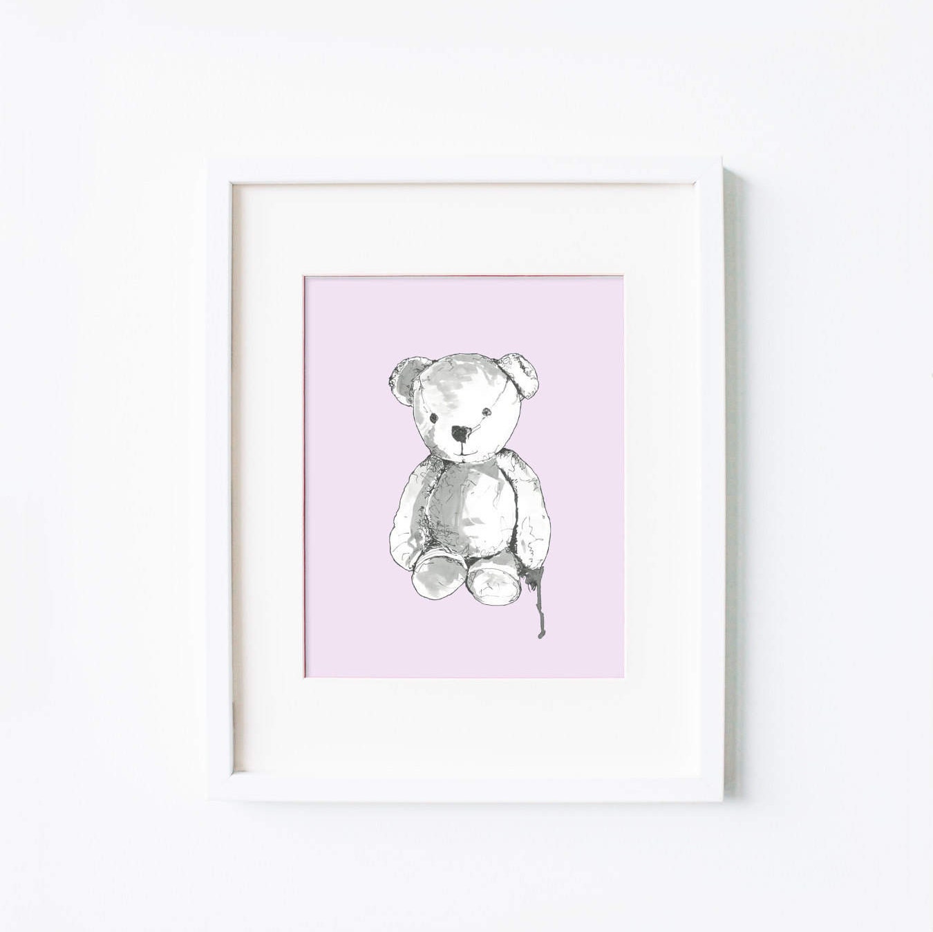 Vintage teddy bear print Colour choice Teddy bear nursery