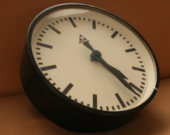 Industrial wall clock, Station Wall Clock, Station Clock, Industrial Clock, Factory clock, School clock, Train station Clock, 13" diameter
