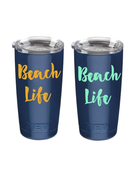 Items similar to Beach Life cup decal, Beach Life Vinyl decal